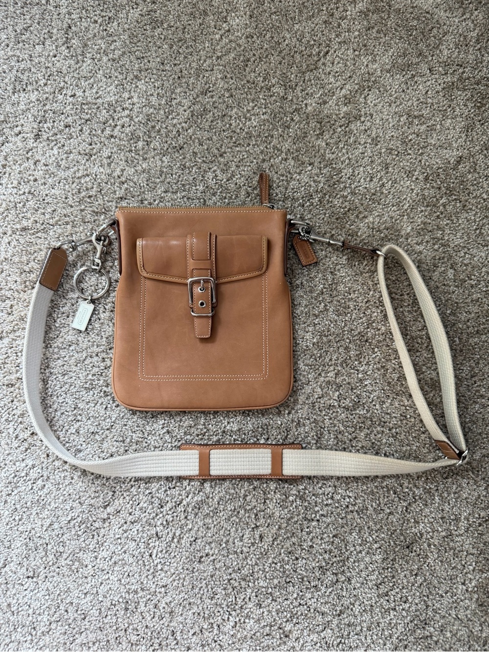 Vintage Coach Tan Glove Tanned Leather Utility Crossbody Bag